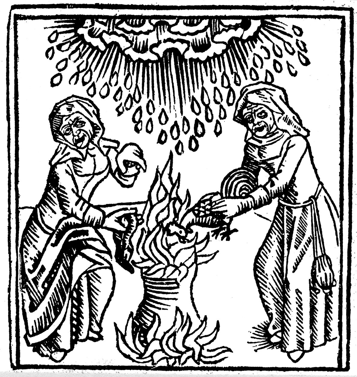 Hekser som fortroller for å bringe regn, 1489 av Unbekannt