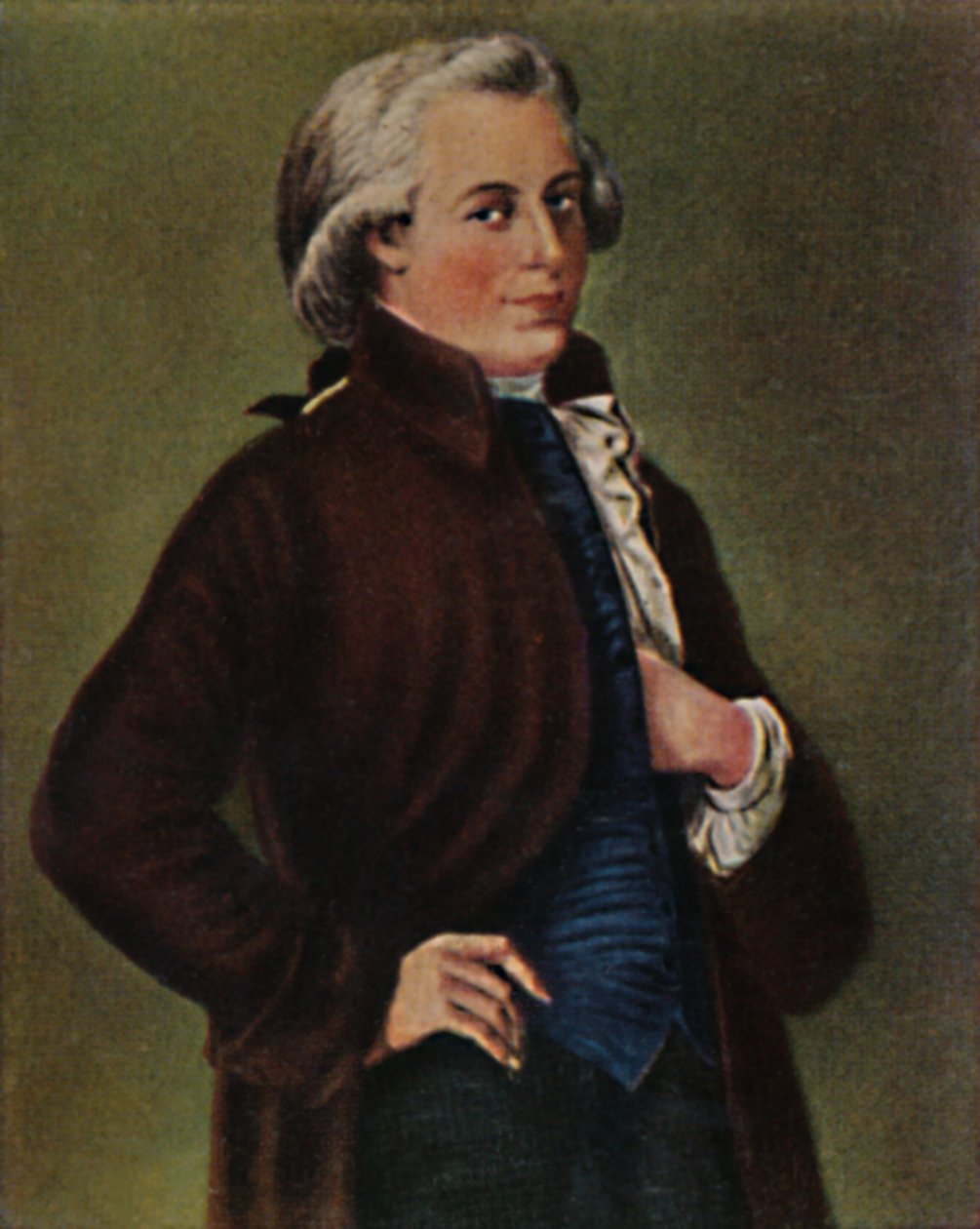 Wolfgang Amadeus Mozart 1756-1791. - Maleri av Tischbein, 1934. av Unbekannt