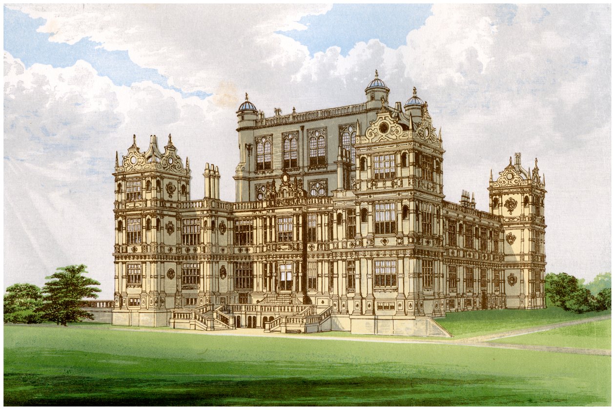 Wollaton Hall, Nottingham, Nottinghamshire, hjemmet til Lord Middleton, c1880 av Unbekannt