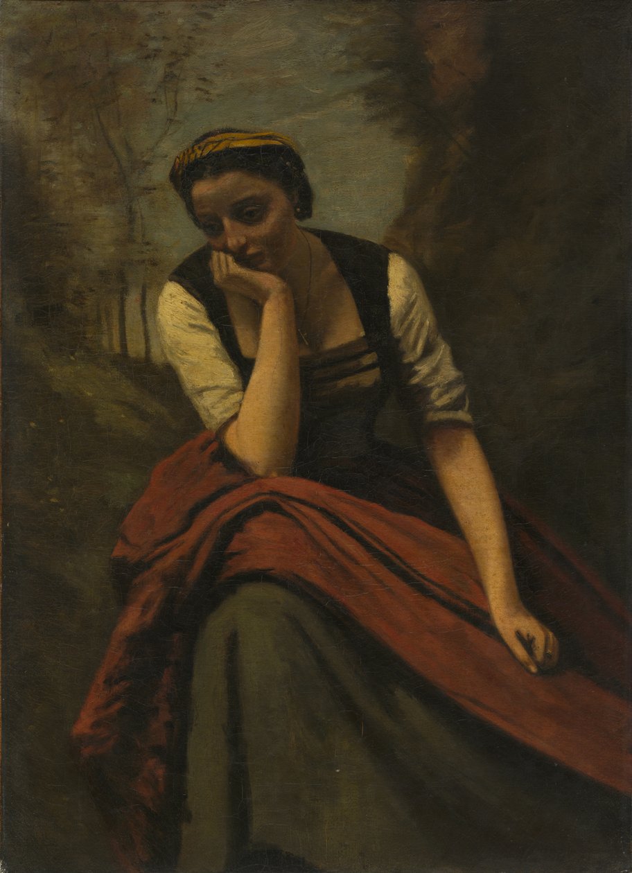 Kvinne som mediterer, etter 1868. av Unbekannt