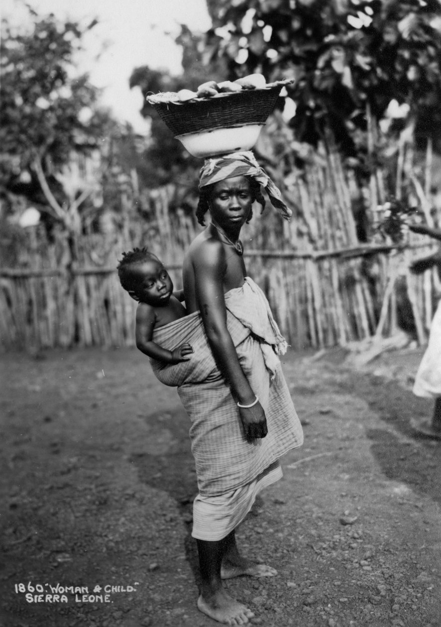 Kvinne og barn, Sierra Leone, 1900-tallet av Unbekannt