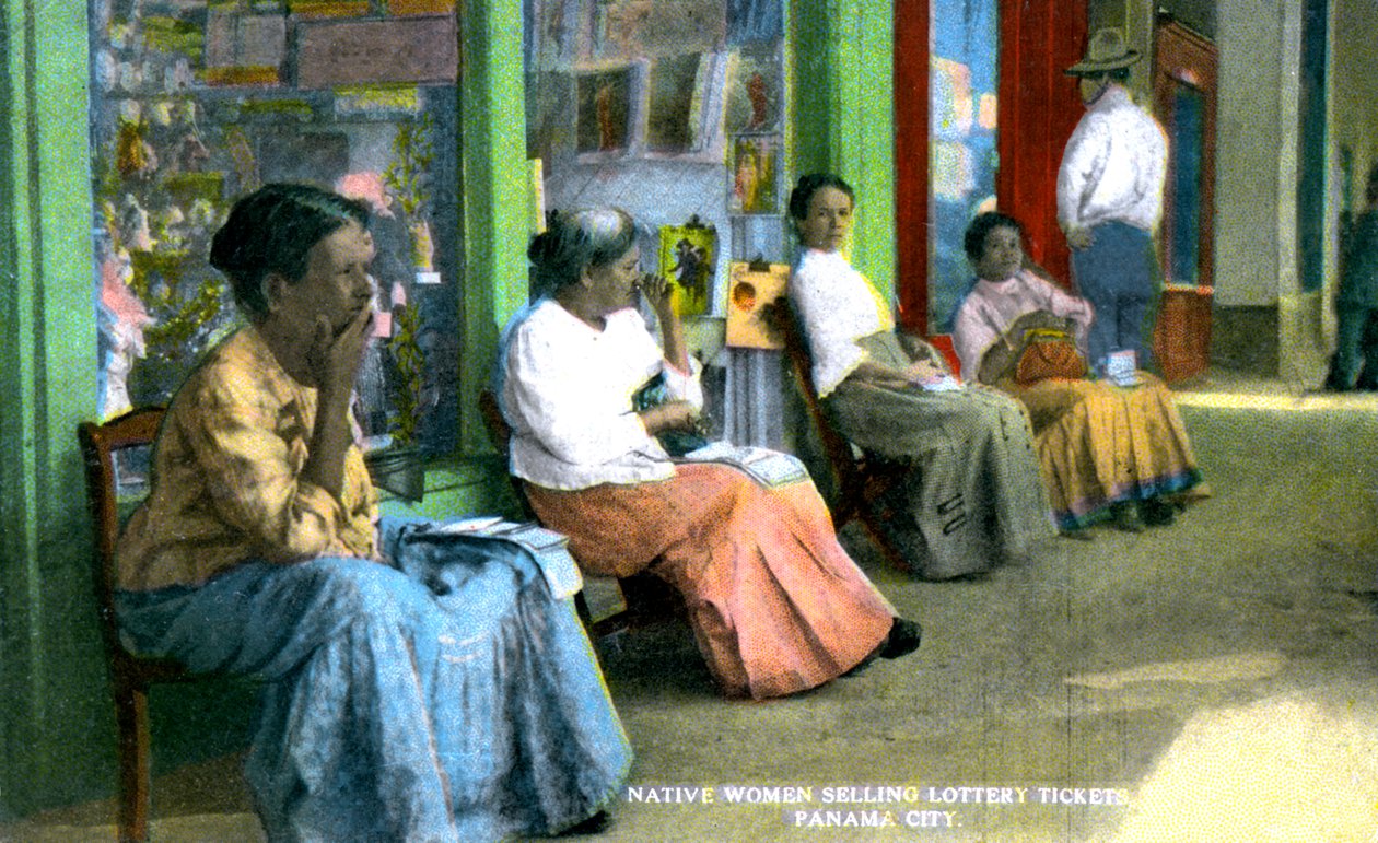 Kvinner som selger lodd, Panama City, Panama, c1920-tallet av Unbekannt