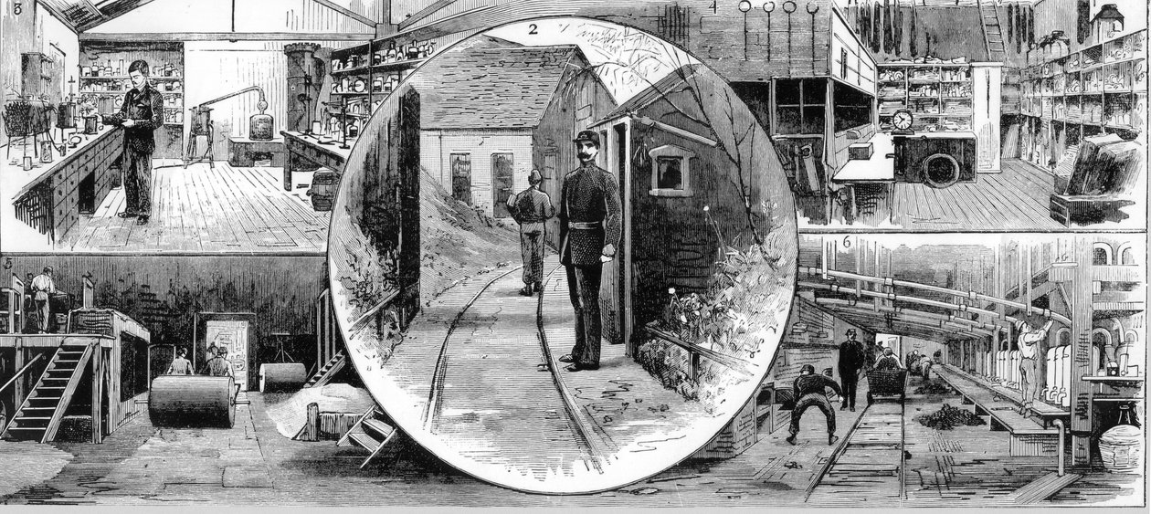 Arbeidere ved Nobel Explosives Company Limited, Ardeer, Ayrshire, 1884 av Unbekannt
