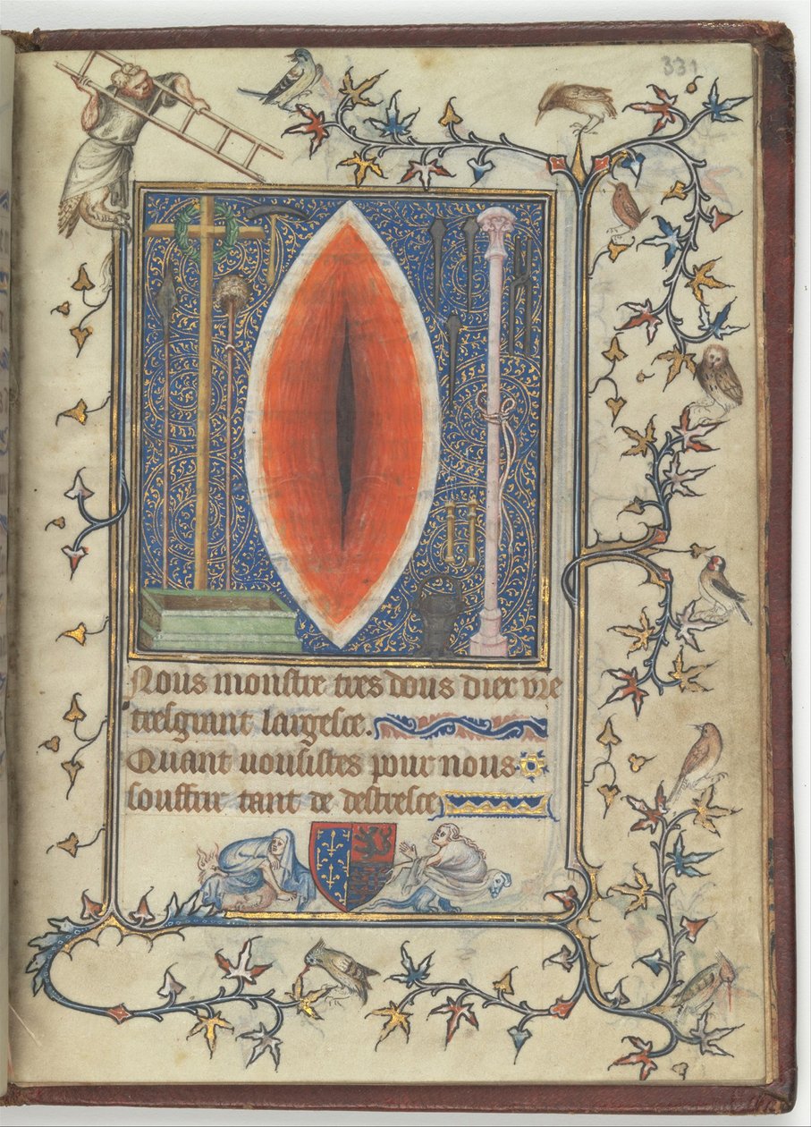 Wound of Christ fra Salter and Prayer book of Bonne de Luxembourg, ca 1345 av Unbekannt