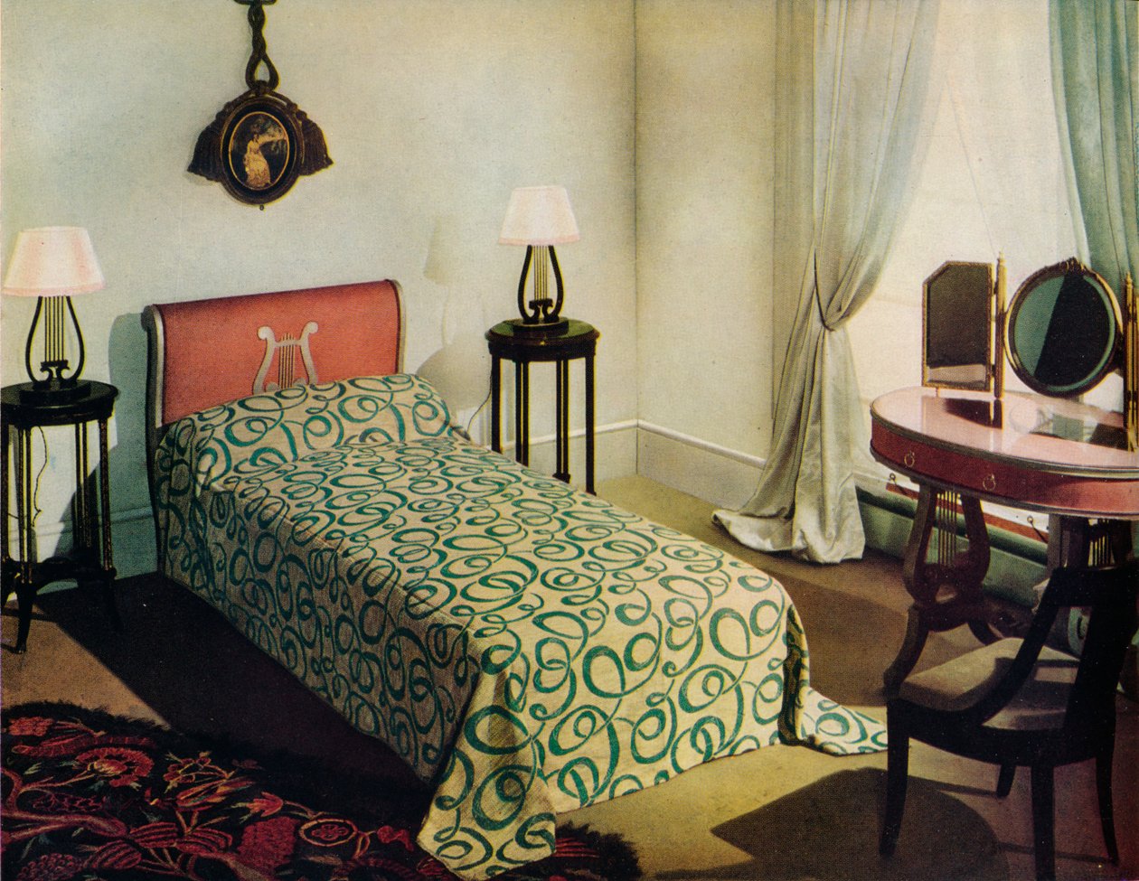 Sengeteppe i vevd bomull av Vantona Textiles Ltd., 1941 av Unbekannt