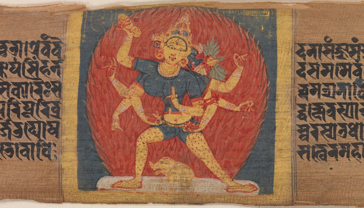 Vredende åttearmet og trefjeset gudinne Tara Marichi..., ca. 1090. av Unbekannt