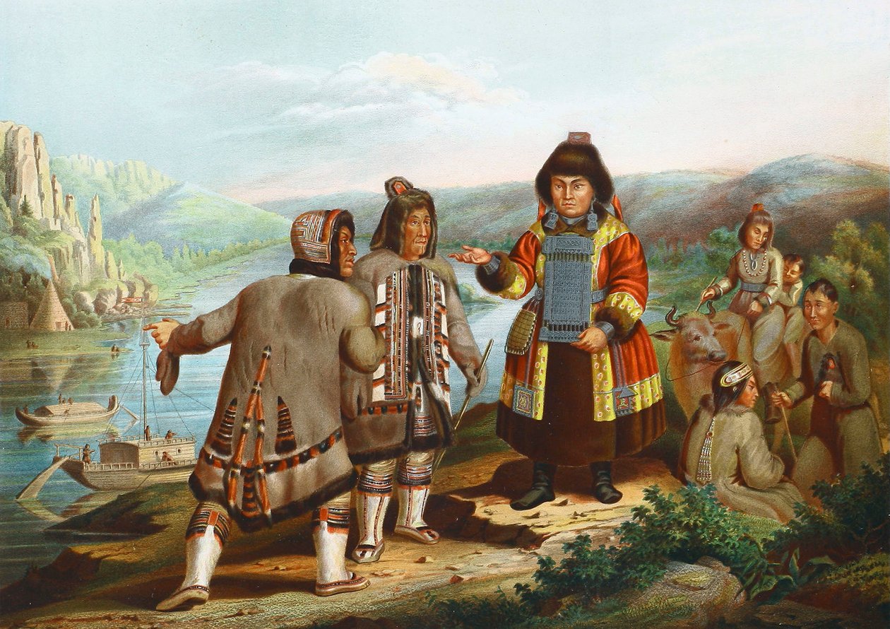 Yakuts ved Lena-elven, Sibir, Russland, 1862. av Unbekannt