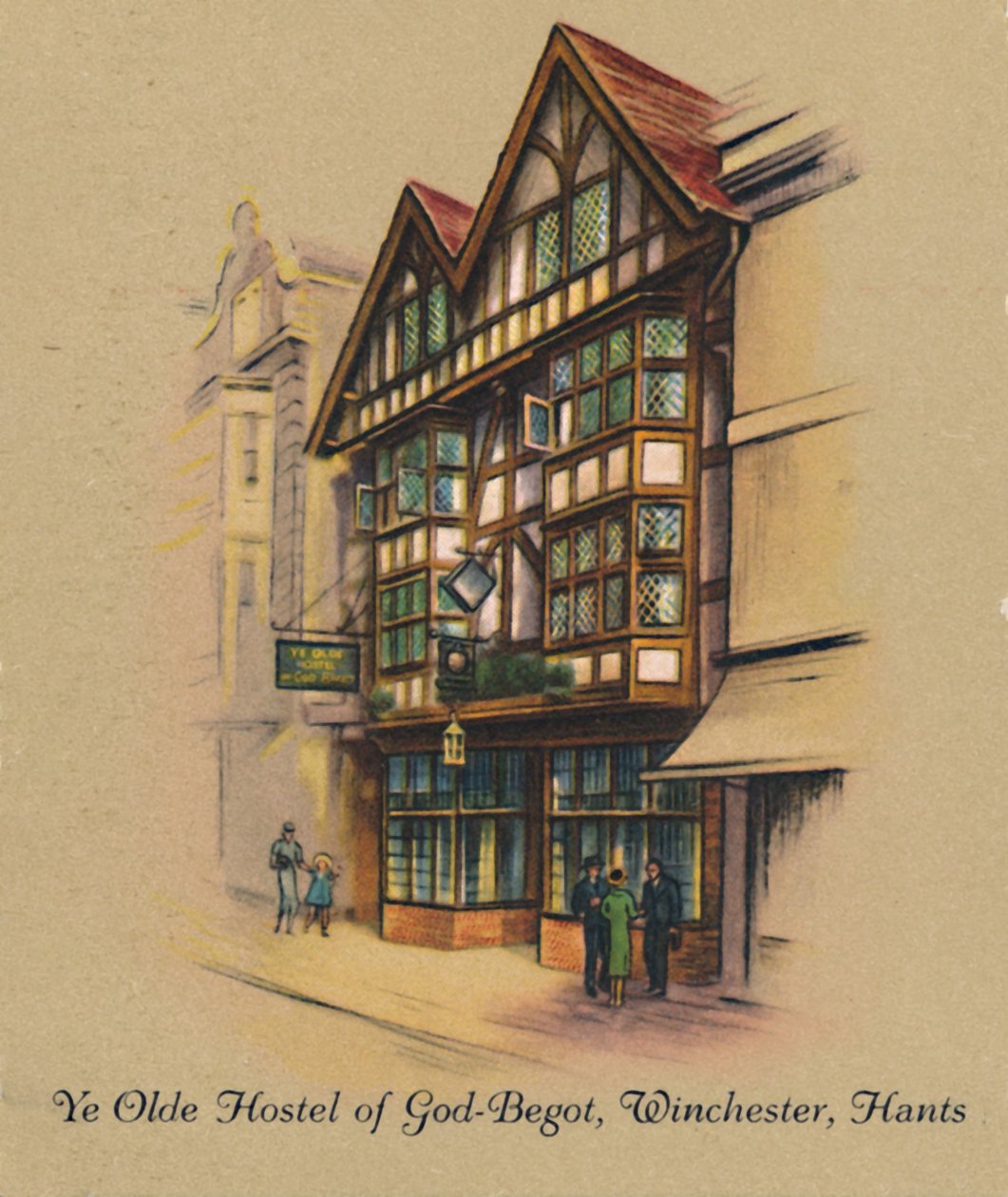 Ye Olde Hostel of God-Begot, Winchester, Hants, 1939 av Unbekannt