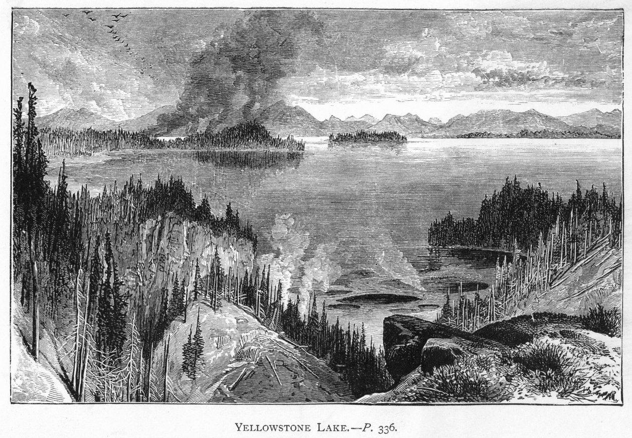 Yellowstone Lake, 1800-tallet av Unbekannt