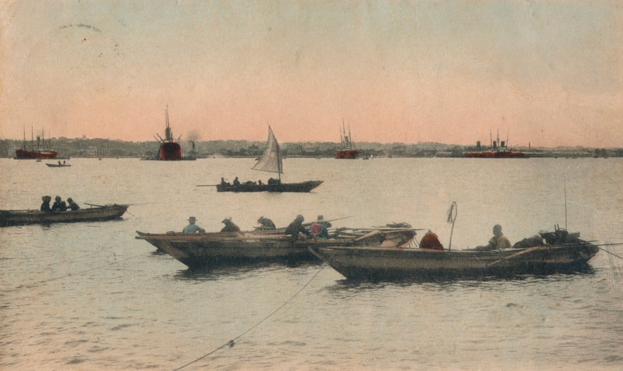 Yokohama havn, Japan, c1918 av Unbekannt