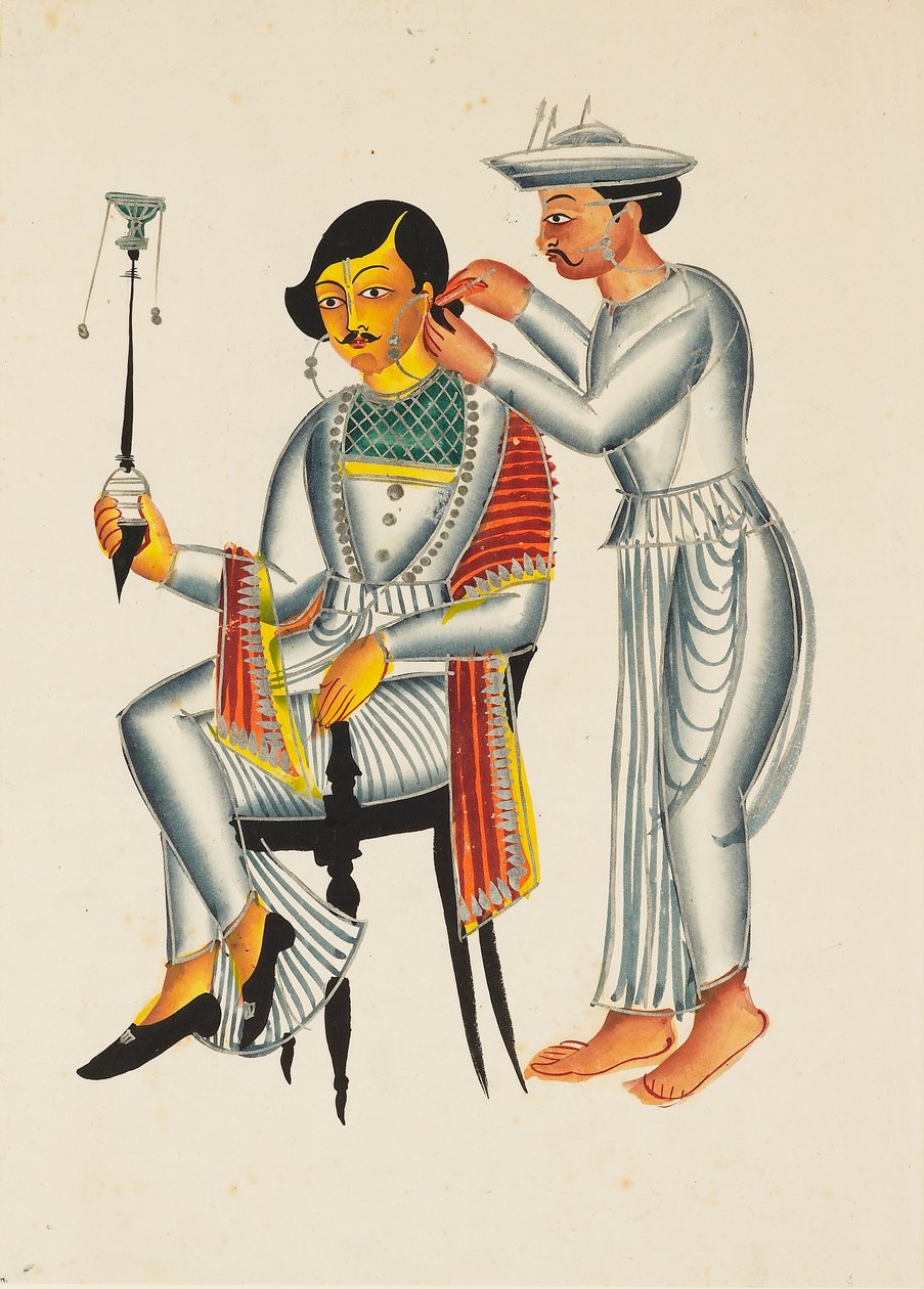 Ung bengalsk med hull i ørene, c1845 av Unbekannt