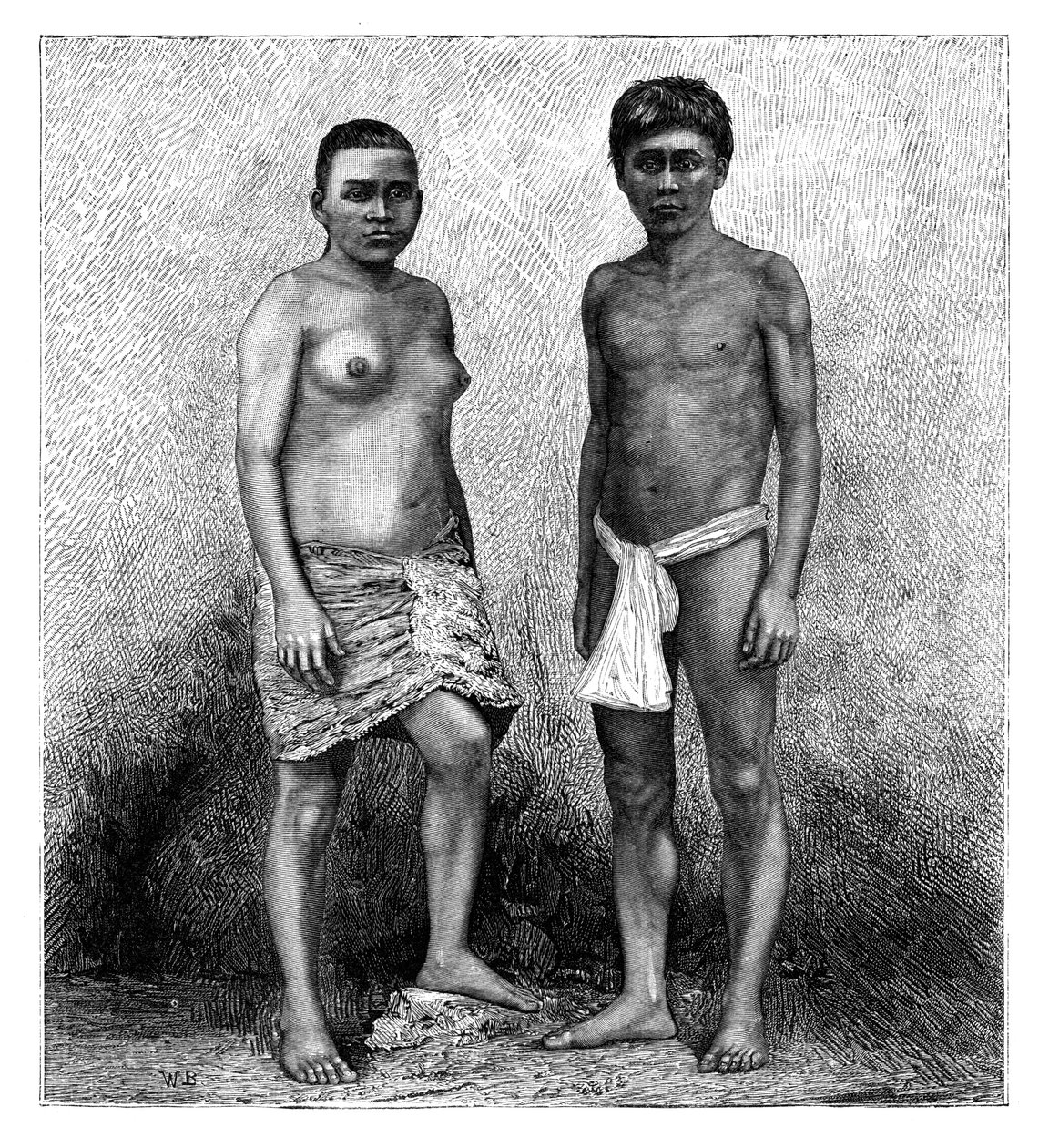 Unge Talamancas-indianere, Mellom-Amerika, c1890 av Unbekannt
