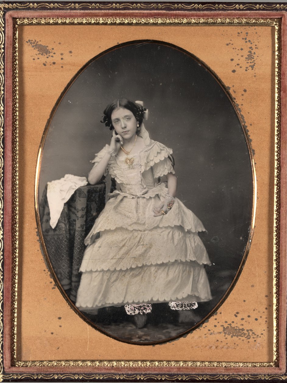 Ung kvinne i Bloomers, ca. 1855. av Unbekannt