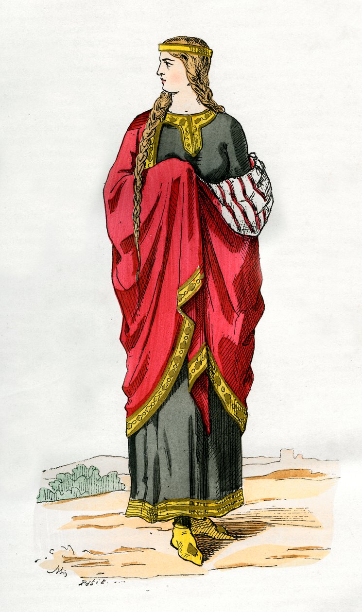 Ung kvinne fra det sene karolingiske dynastiet, c990 1882-1884 av Unbekannt