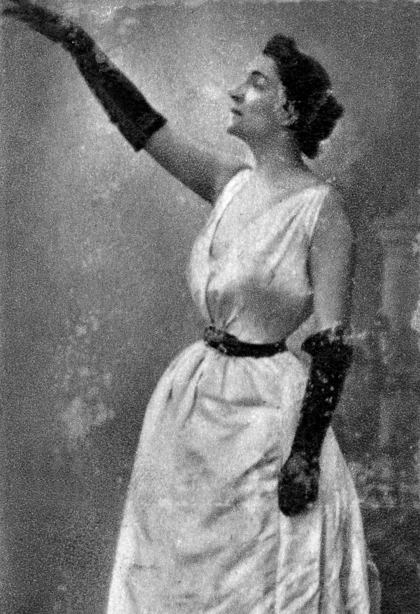 Yvette Guilbert , fransk kabaretsanger og skuespillerinne, 1913 av Unbekannt