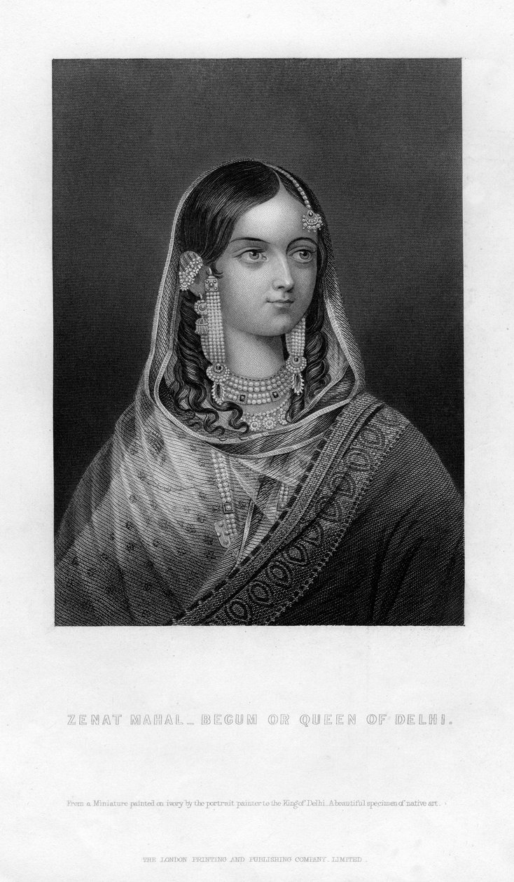 Zenat Mahal - Begum eller dronning av Delhi, 1800-tallet av Unbekannt