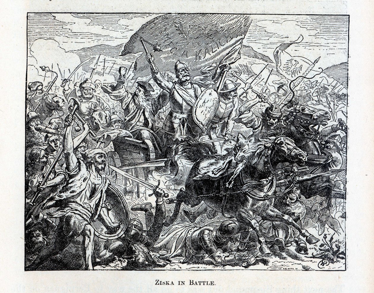 Ziska i kamp, 1882 av Unbekannt