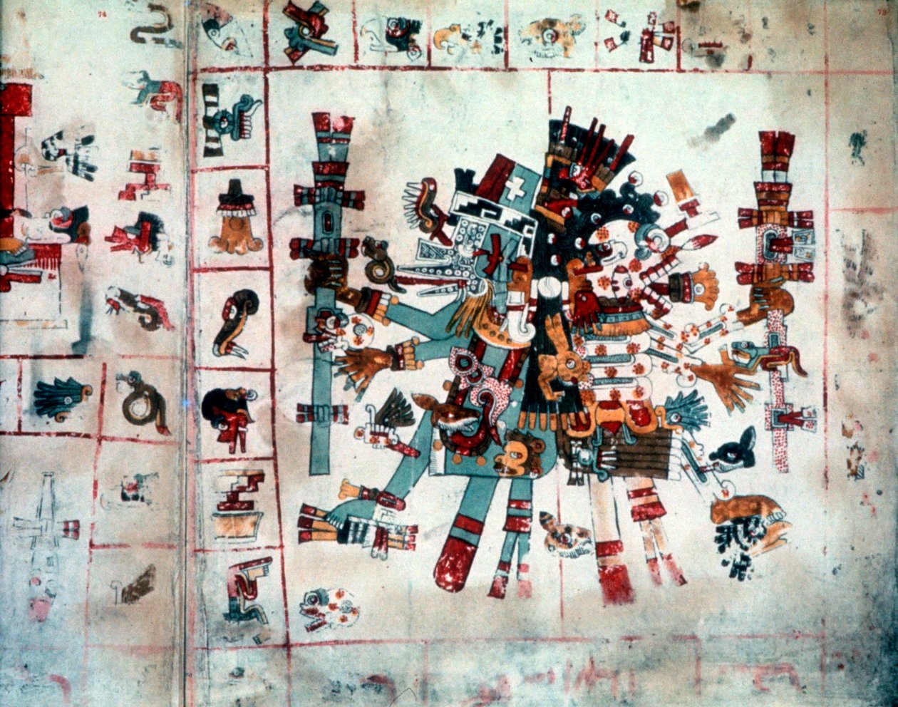 Zoomorf form fra Codex Borgianus, Mixtec, Pre-Columbian Mexico, c1400 av Unbekannt