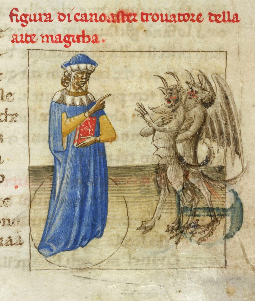 Zoroaster med to demoner Miniatyr fra Pseudo-Aristotle Secretum Secretorum, 1425 av Unbekannt