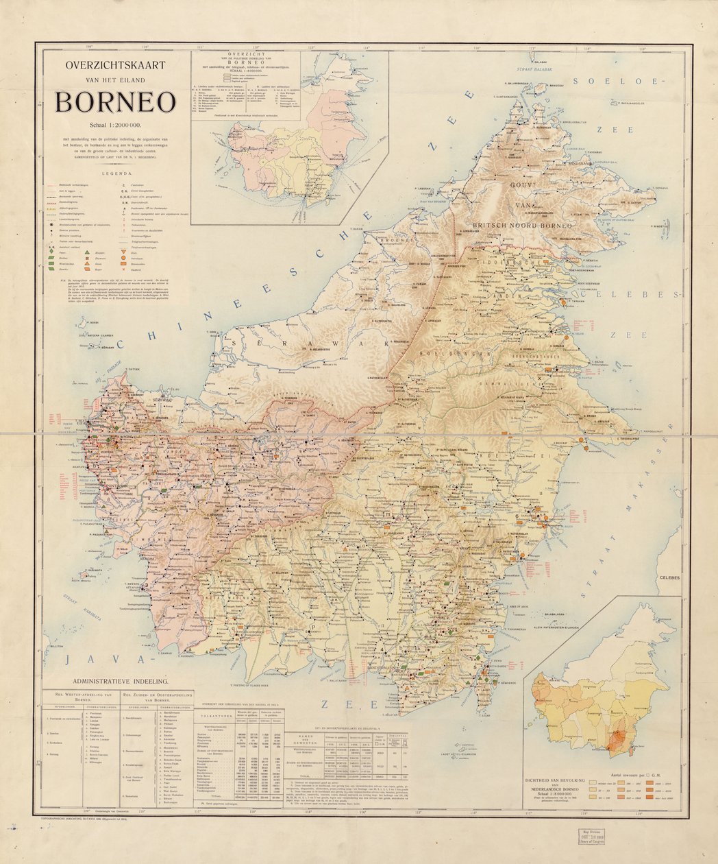 fjernsynskart over øya Borneo av Unbekannt