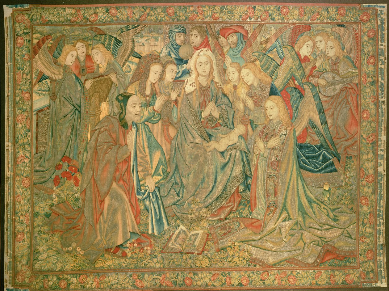 Tilbedelse av Kristusbarnet (Tapestry) av Unbekannt Unbekannt