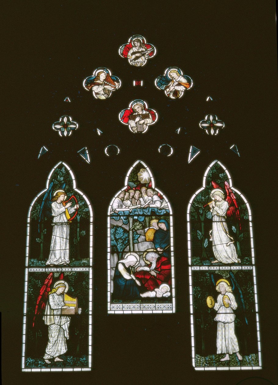 Angels and The Nativity av Sir Edward Burne-Jones (1833-98) av Unbekannt Unbekannt
