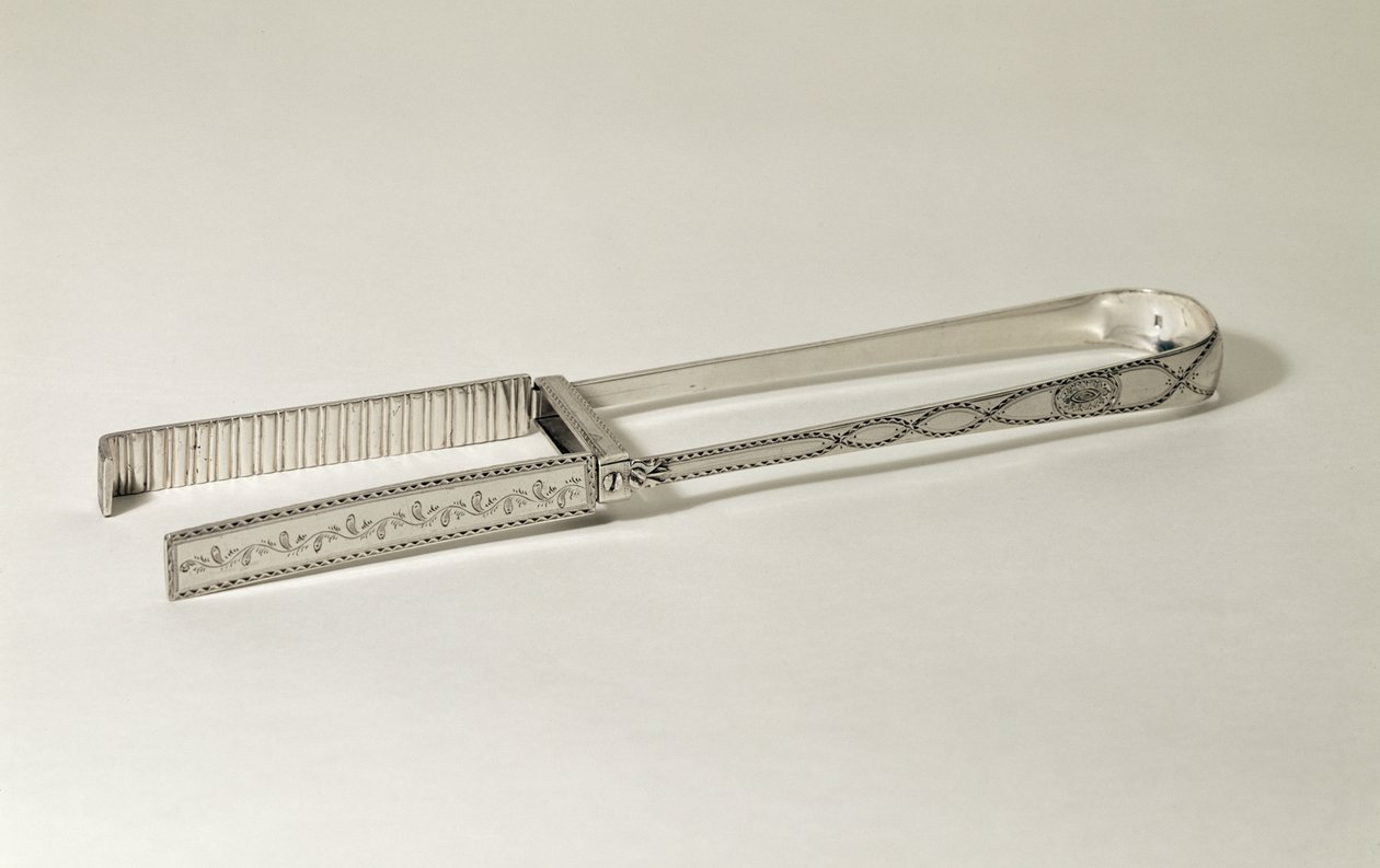 Aspargestang, George III, dekorert med lyssnitt gravering, laget av George Smith, ca. 1790 (sølv) av Unbekannt Unbekannt