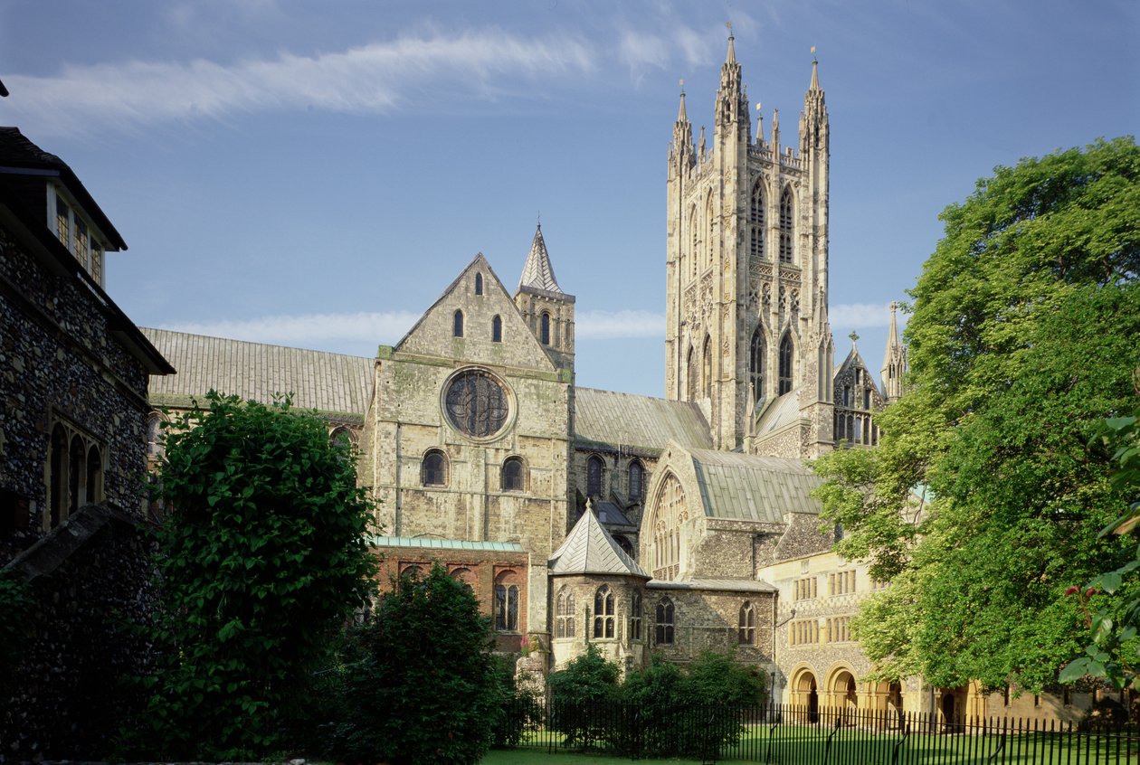 Canterbury Cathedral, Cathedral Exterior (1070–1834) English School, Kent, Storbritannia av Unbekannt Unbekannt