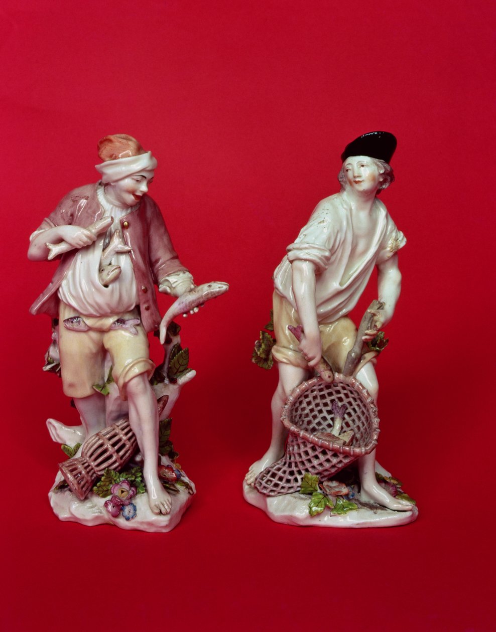 Chelsea-figurer av fulle fiskere etter Meissen-originaler ca. 1755 av Unbekannt Unbekannt