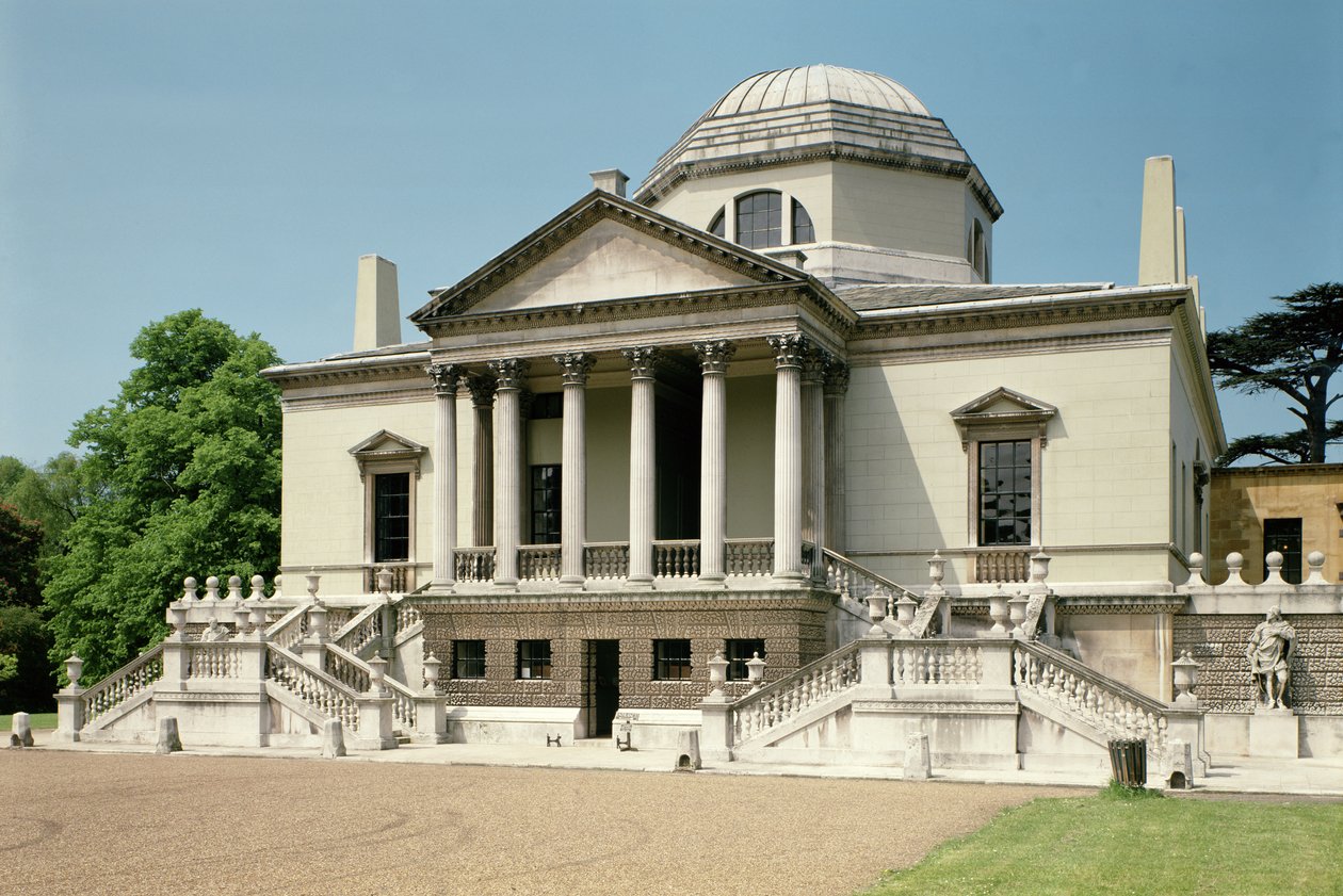 Chiswick House, utvendig utsikt over østen, London, Storbritannia, 1725-29 av Unbekannt Unbekannt