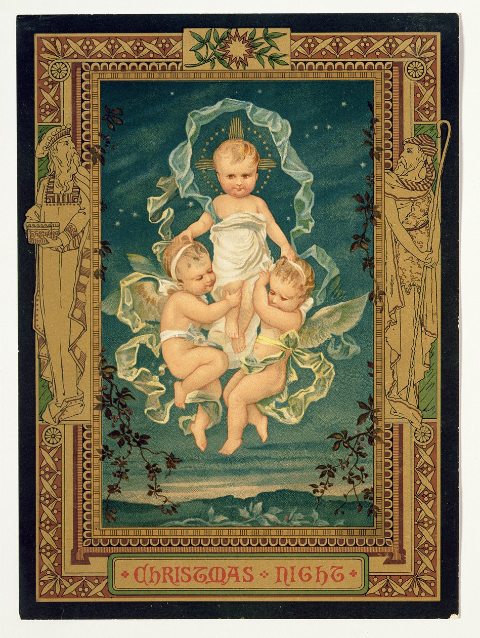 Julenatt, julekort, 1880-tallet av Unbekannt Unbekannt