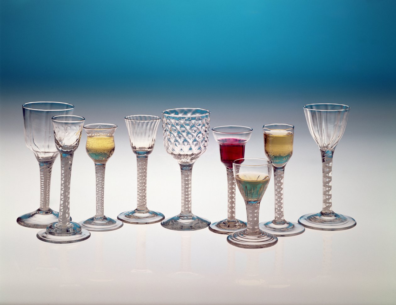 Samling vinglass, ca. 1755-60 av Unbekannt Unbekannt