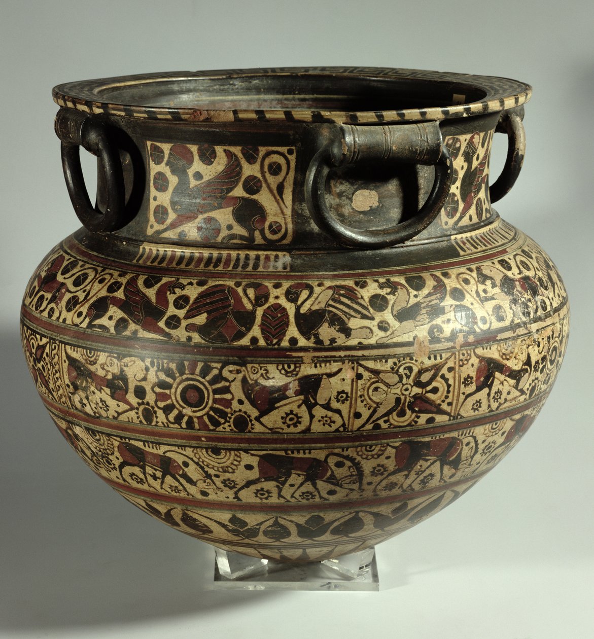 Østgreske orientaliserende dinos, mellomvillgeitstil, fra Cerveteri, ca. 615 f.Kr. (keramikk) av Unbekannt Unbekannt