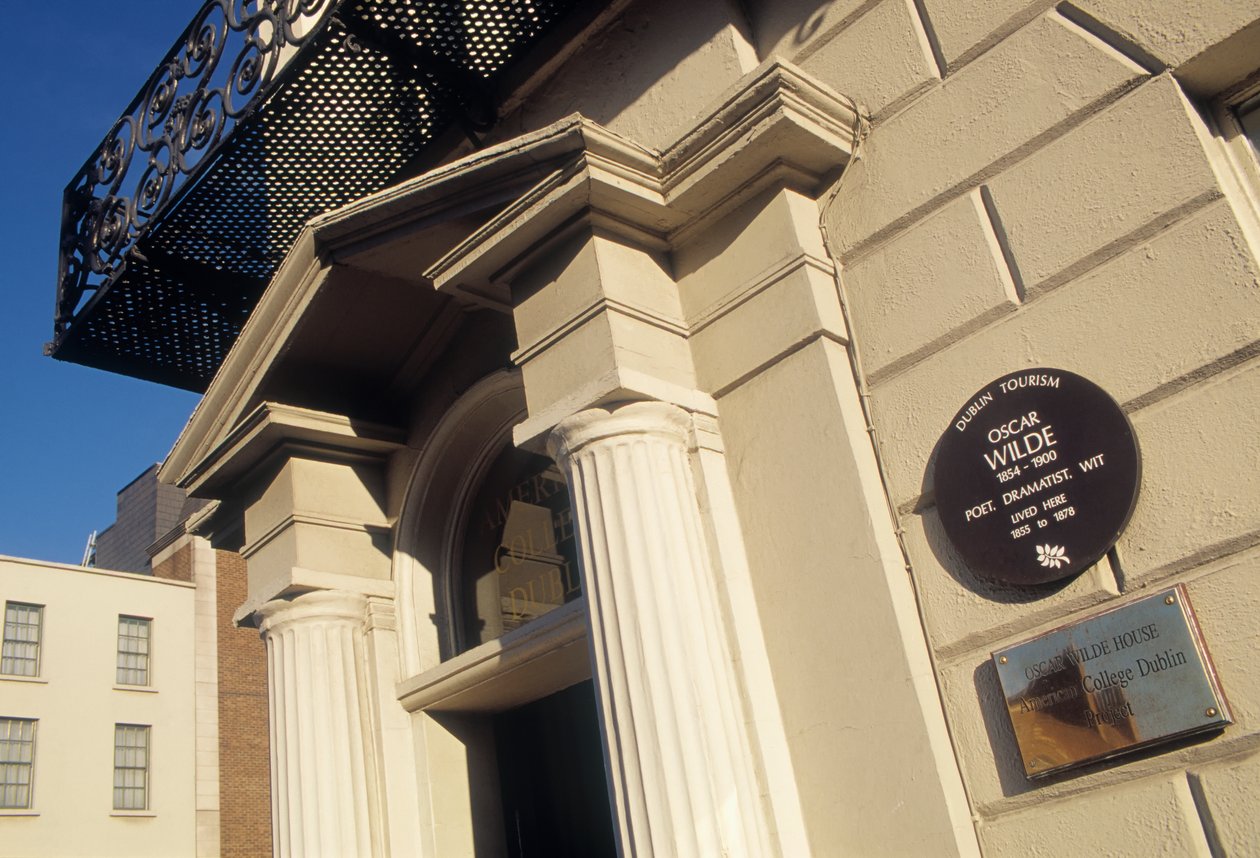 Inngang til Oscar Wilde House Museum på Number One Merrion Square av Unbekannt Unbekannt