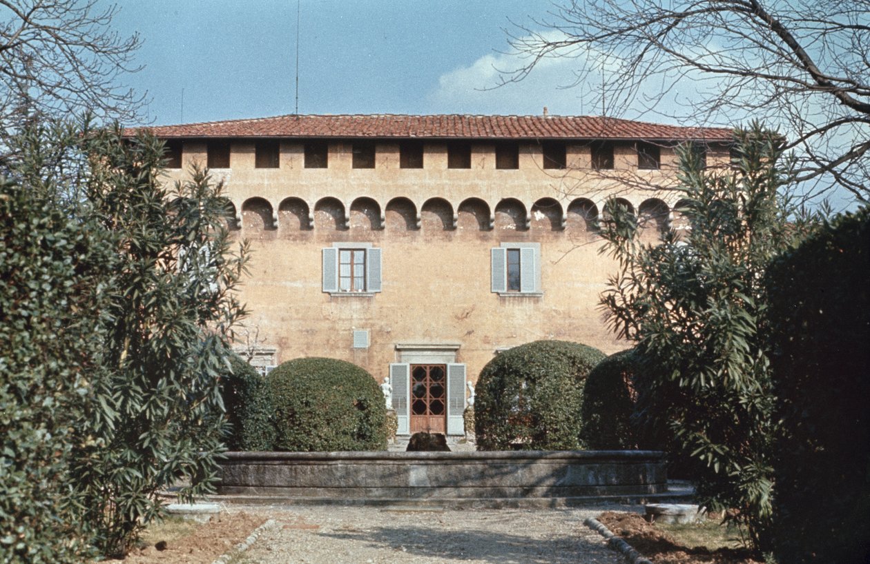 Fasade av Michelozzo di Bartolommeo av Villa Medicea di Careggi, Firenze, Toscana, Italia av Unbekannt Unbekannt