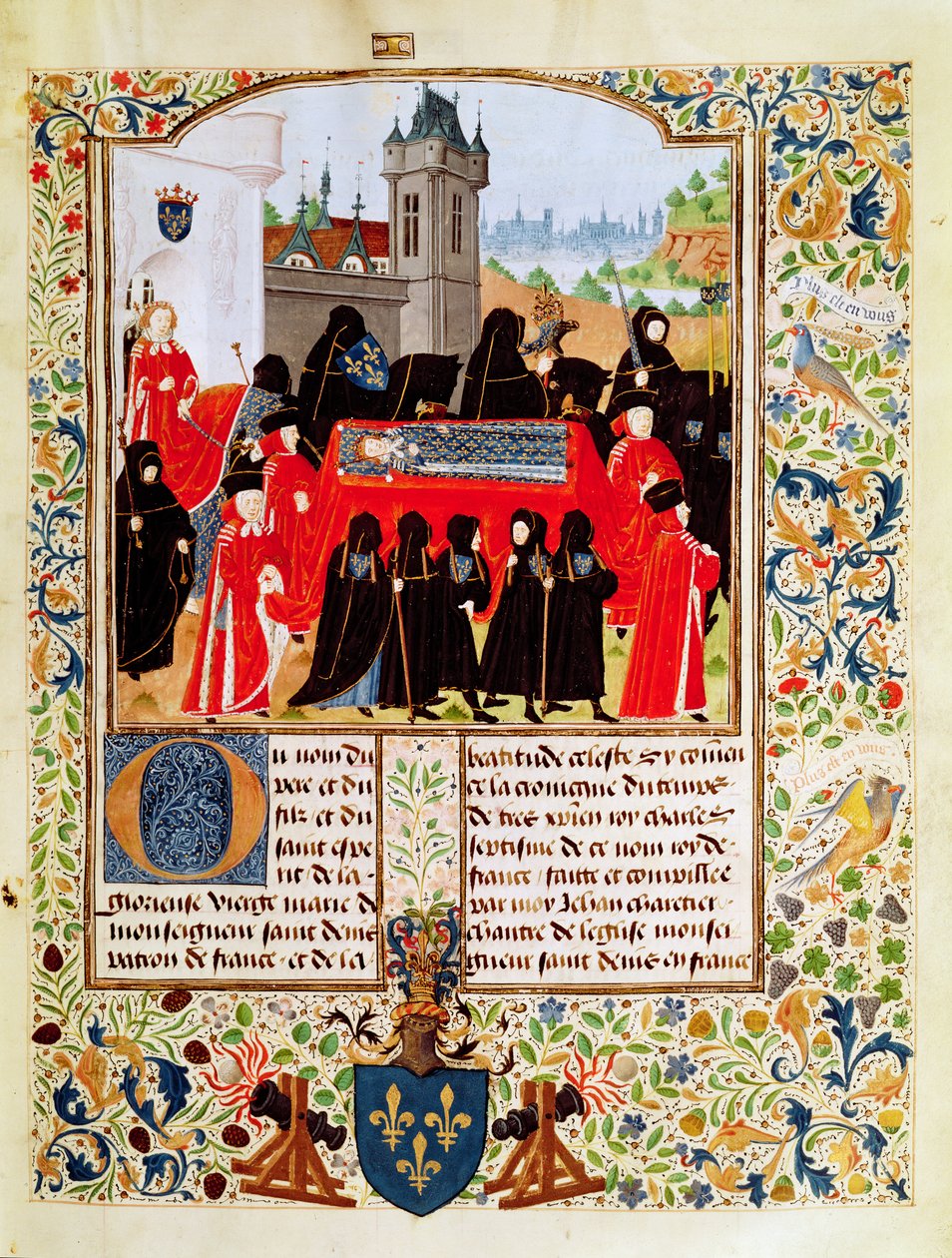 Fr 2691 f.11 Charles VI av Frances begravelse i 1422 med hertugen av Bedford som hovedsørger og medlemmer av det parisiske parlamentet av Unbekannt Unbekannt