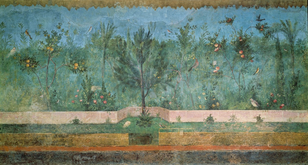 Hagemalerier fra den såkalte Villa of Livia, Primaporta, Roma, ca.20 f.Kr av Unbekannt Unbekannt