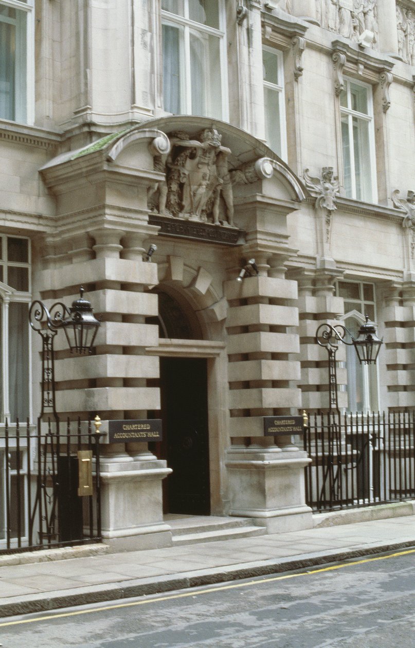 Institute of Chartered Accountants, Moorgate Place, London EC2 av Unbekannt Unbekannt