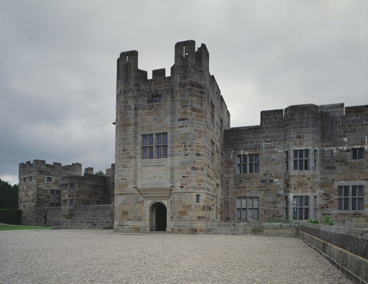 Hovedinngangen til Castle Drogo, designet av Sir Edwin Lutyens (1869-1944) 1910-30 av Unbekannt Unbekannt