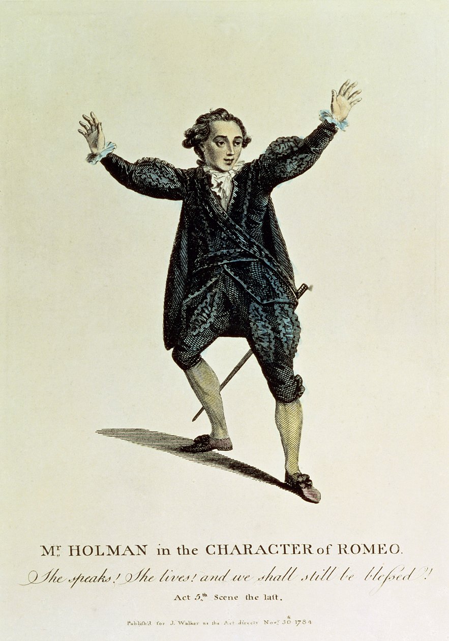Mr Holman i Character of Romeo, pub. 1784 av Unbekannt Unbekannt
