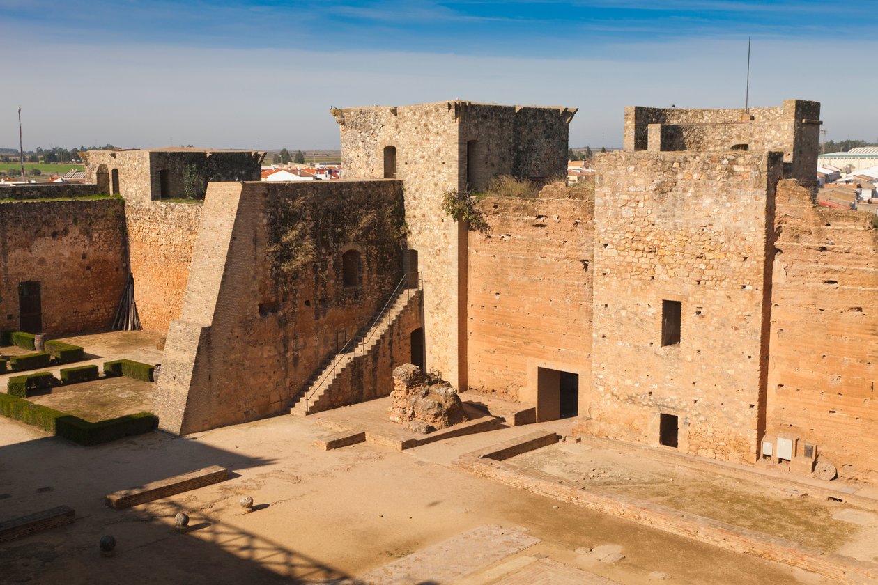Niebla, Huelva-provinsen, Andalusia, Sør-Spania. Guzmans slott. av Unbekannt Unbekannt