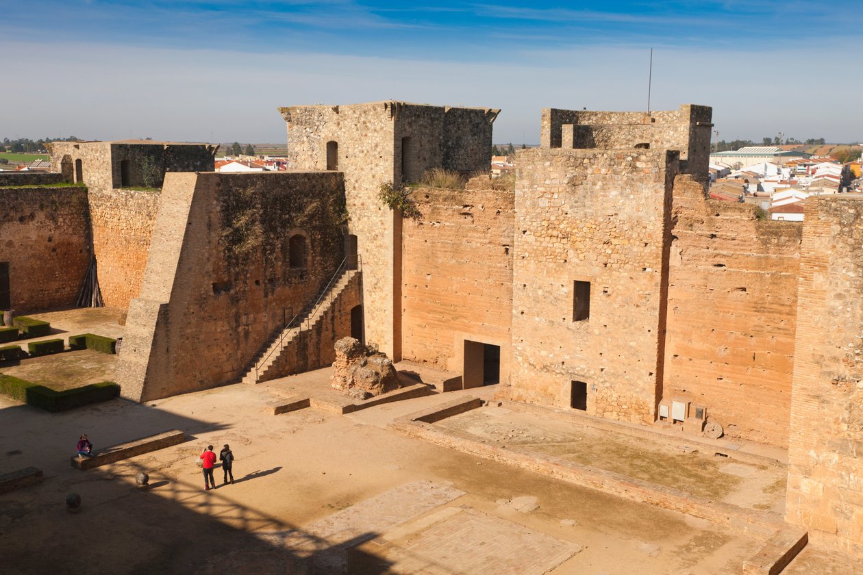 Niebla, Huelva-provinsen, Andalusia, Sør-Spania. Guzmans slott. av Unbekannt Unbekannt