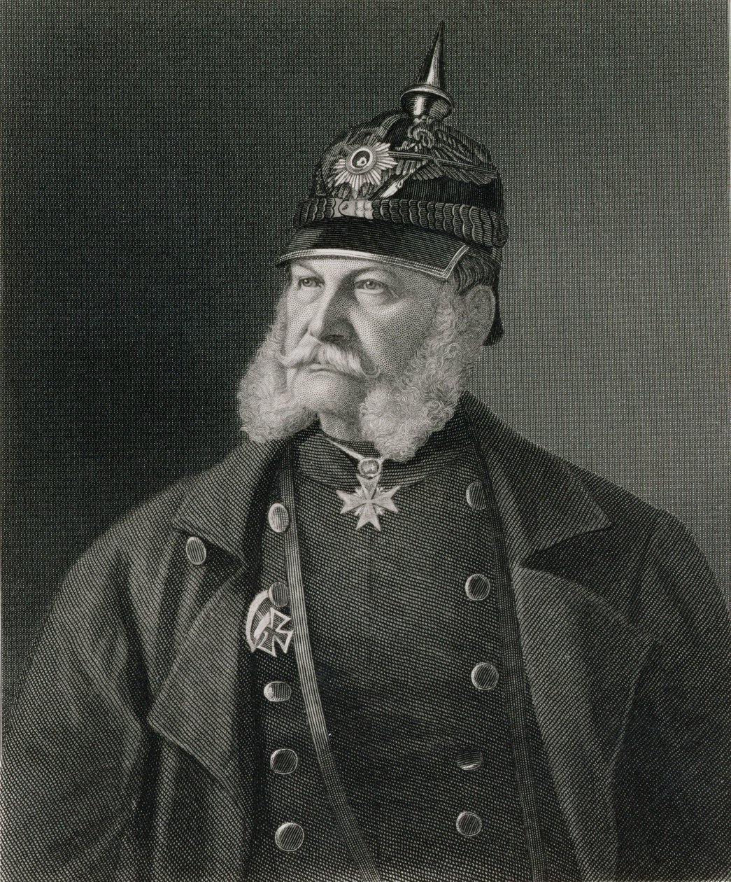 Portrett av William I (1797-1888) Konge av Preussen og keiser av Tyskland, gravert av William Holl (1807-71) pub. av William Mackenzie av Unbekannt Unbekannt
