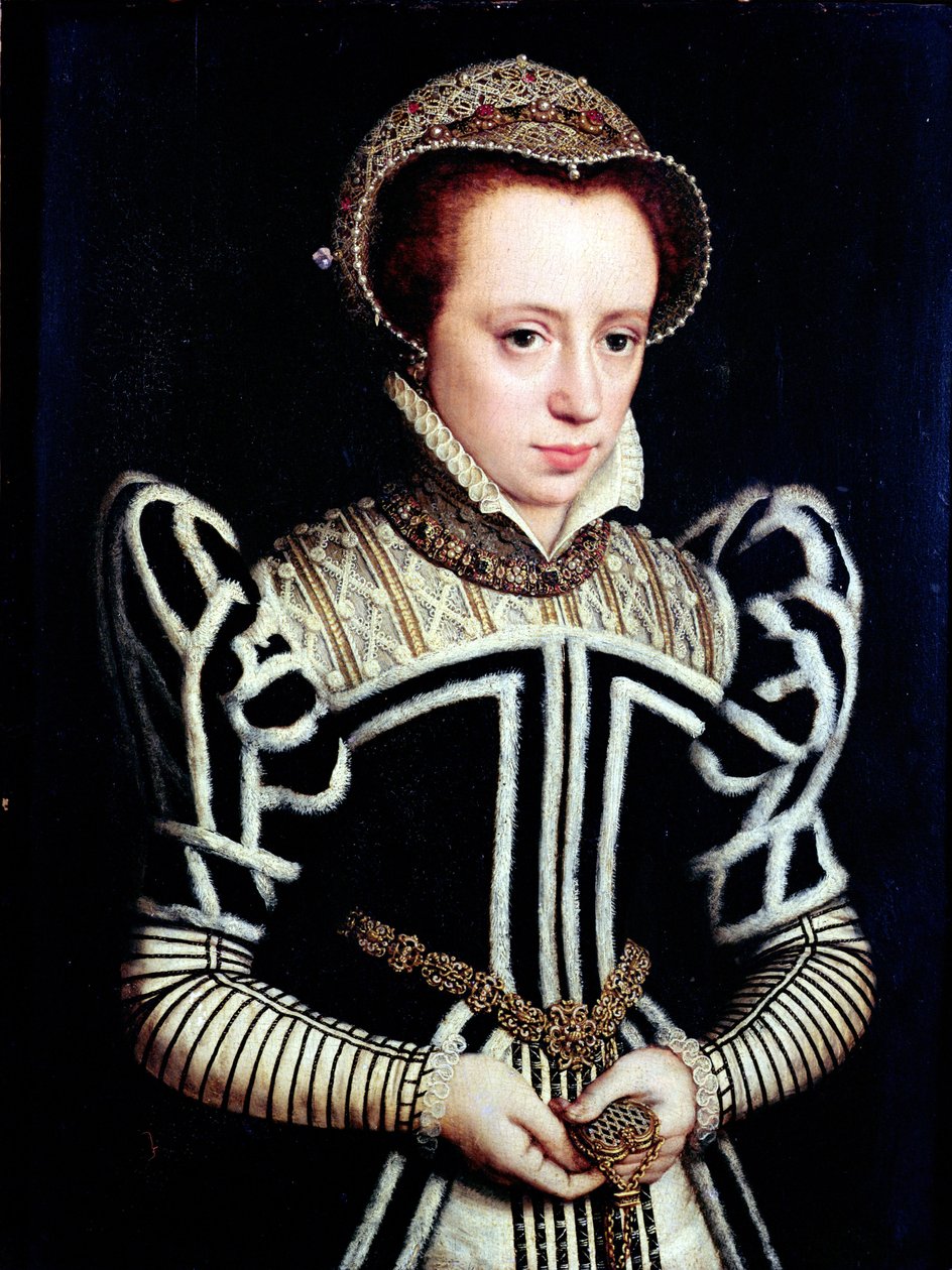 Portrett av en dame, muligens Mary Queen of Scots (olje) av Unbekannt Unbekannt