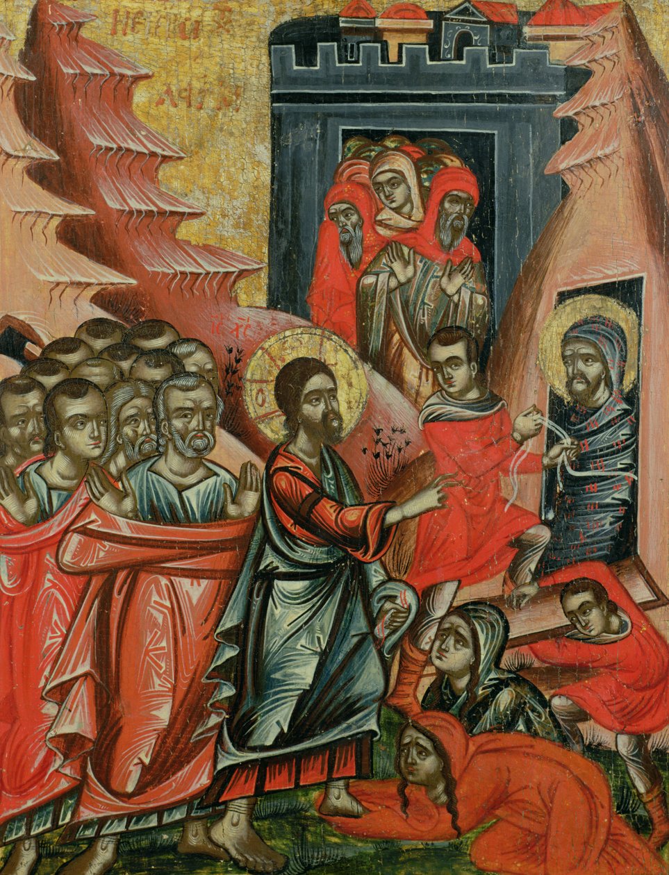 Raising of Lazarus, gresk ikon fra Epirus, 1611 av Unbekannt Unbekannt