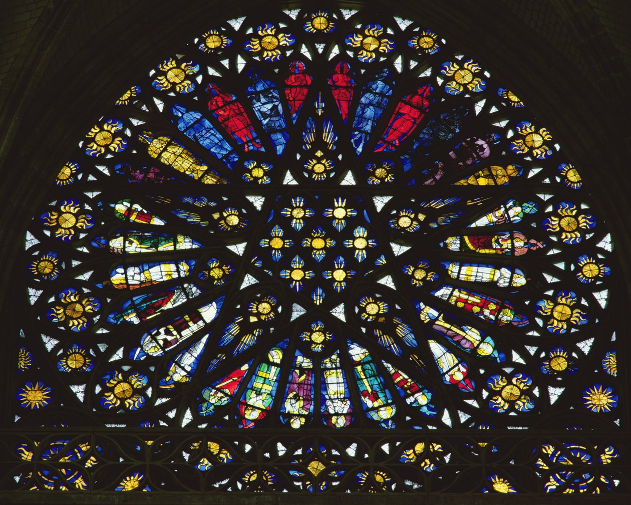 Sar of David-vinduet ved klosterkirken Saint-Ouen, ca. 1440 av Unbekannt Unbekannt