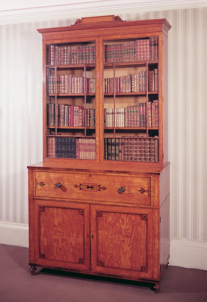Secretaire-bokhylle, Hepplewhite-stil, ca. 1788 av Unbekannt Unbekannt