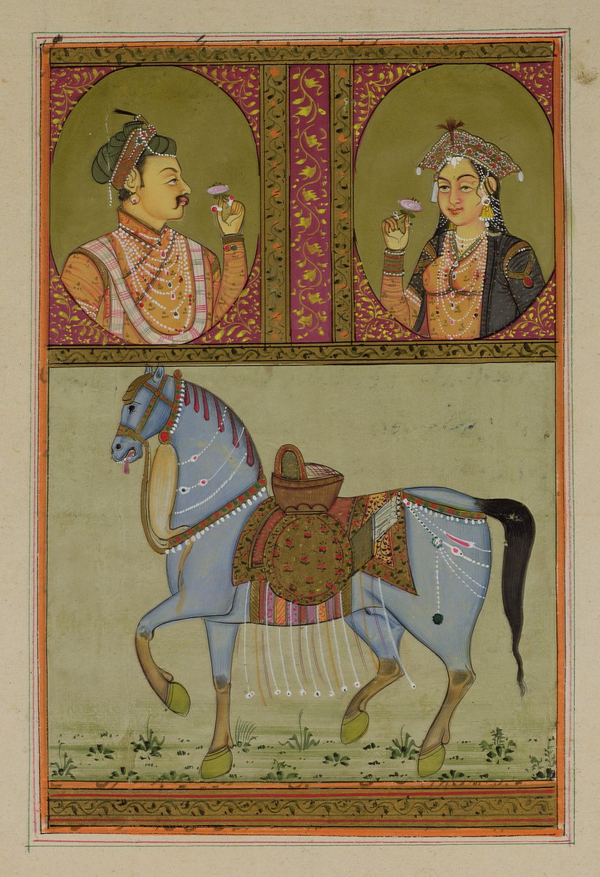 Shah Jahan (1592-1666) og Muntaz Mahal, hans kone (d.1629), Mughal av Unbekannt Unbekannt