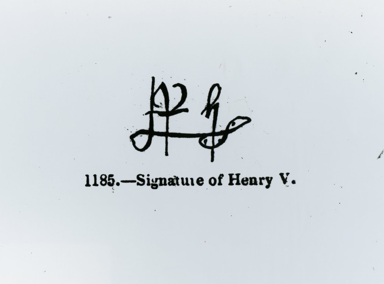 Signatur av Henry V (1387-1422) av Unbekannt Unbekannt