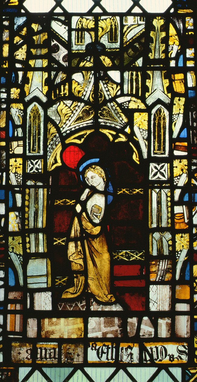 St.John from a Crucifixion window, britisk, 1400-tallet av Unbekannt Unbekannt
